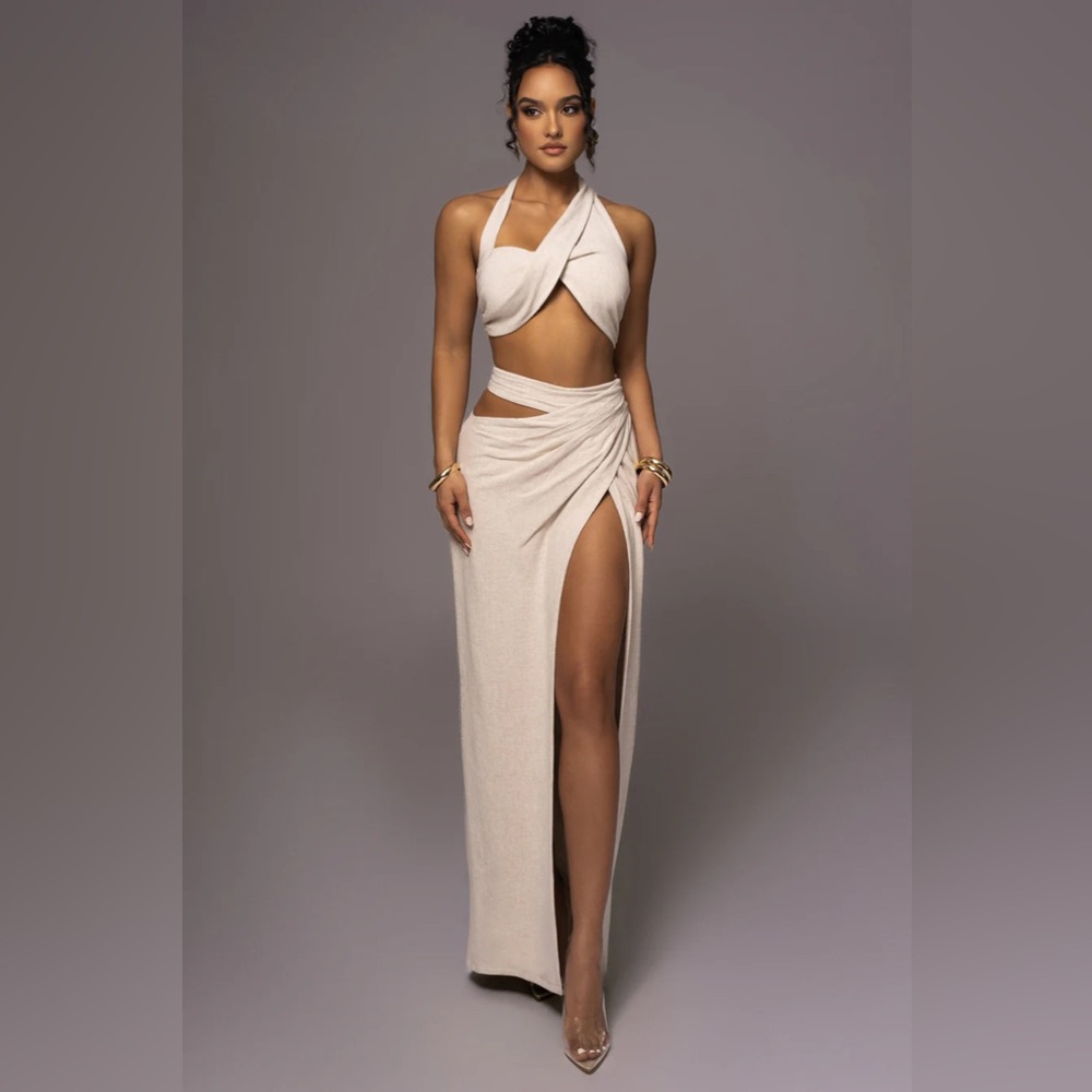 JLUX LABEL NATURAL NEW AGE TWO PIECE SKIRT SET